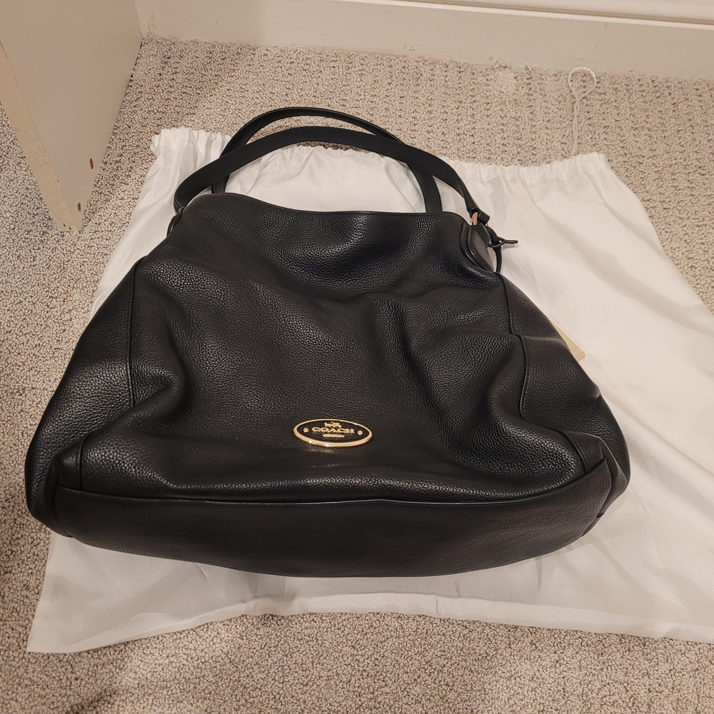 Coach Black Leather Women's Bag
